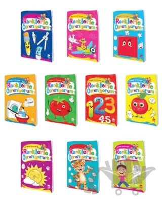 Renklerle Öğreniyorum Boyama Seti 10 Kitap – Kolektif – Ema Çocuk kitap kapağı