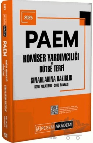 2025 PAEM Komiser Yardımcılığı ve Rütbe Terfi Sınavlarına Hazırlık Konu Anlatımlı Soru Bankası – Kollektif – Pegem Akademi Yayıncılık kitap kapağı