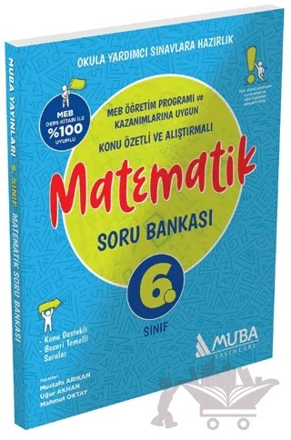 6. Sınıf Matematik Soru Bankası – Mustafa Arıkan, Uğur Akhan, Mahmut Oktay – Muba Yayınları kitap kapağı