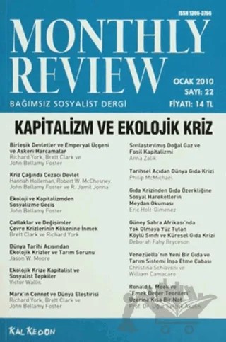 Monthly Review Bağımsız Sosyalist Dergi Sayı: 22 / Ocak 2010 – Monthly Review Dergisi kitap kapağı
