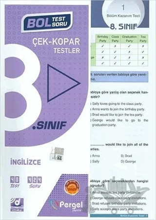 Pergel 8. Sınıf 2022 İngilizce Test (28 Bt-12 Üt) – Kolektif – Pergel Yayınları kitap kapağı
