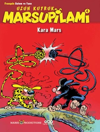 Kara Mars - Uzun Kuyruk Marsupilami 4 – Franquin Batem – Yapı Kredi Yayınları kitap kapağı