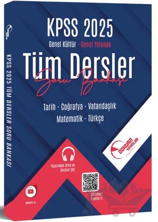 2025 KPSS Lisans Genel Kültür Genel Yetenek Tüm Dersler Tek Kitap Soru Bankası – Kolektif – Doktrin Yayınları kitap kapağı