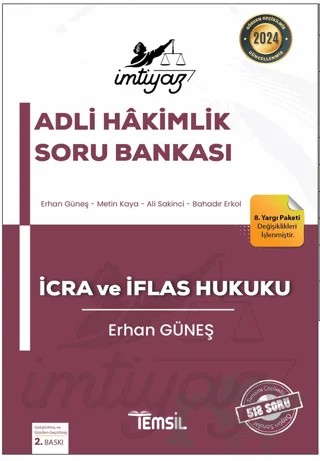İmtiyaz Adli Hakimlik İcra ve İflas Hukuku Soru Bankası – Erhan Güneş – Temsil Kitap kitap kapağı