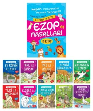 Ezop Masalları Büyük Boy - 10 Kitap Takım – Ezop – Ema Çocuk kitap kapağı