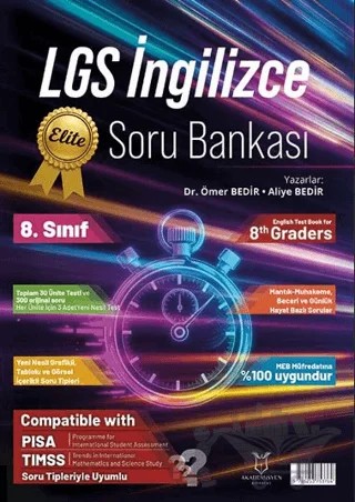 LGS (Liselere Geçiş Sınavı) İngilizce Elit Soru Bankası – İkiz Sorular – Ömer Bedir, Aliye Bedir – Akademisyen Kitabevi kitap kapağı