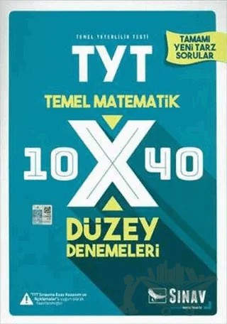 TYT Matematik 10x40 Düzey Denemeleri – Kolektif – Sınav Yayınları kitap kapağı