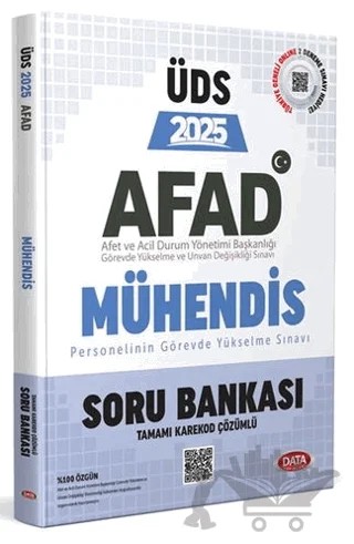AFAD Mühendis-Mimar 2025 ÜDS Soru Bankası - Karekod Çözümlü – Kolektif – Data Yayınları kitap kapağı
