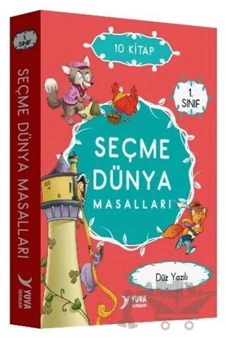 1. Sınıf Seçme Dünya Masalları Düz Yazılı - 10 Kitap – Kolektif – Yuva Yayınları kitap kapağı