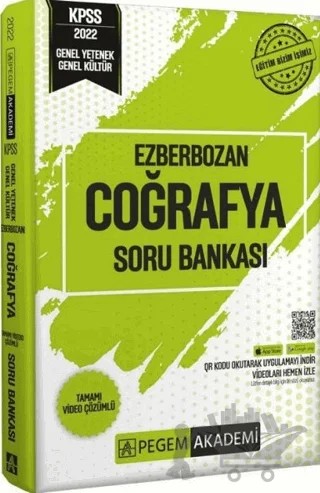 2022 KPSS Genel Yetenek Genel Kültür Ezberbozan Coğrafya Soru Bankası – Kolektif – Pegem Akademi Yayıncılık kitap kapağı