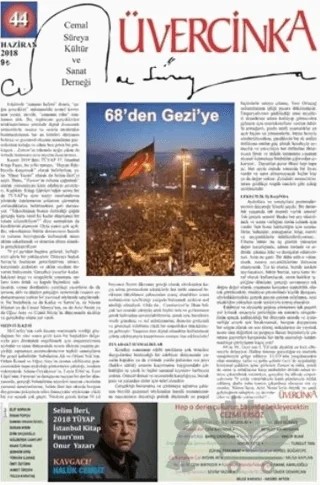 Üvercinka Dergisi Sayı: 44 Haziran 2018 – Üvercinka Dergisi kitap kapağı