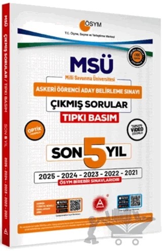 MSÜ Son 5 Yıl Tıpkı Basım Çıkmış Sorular – Kolektif – A Yayınları kitap kapağı