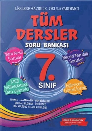 7. Sınıf Tüm Dersler Soru Bankası – Kolektif – Gönül Yayıncılık kitap kapağı