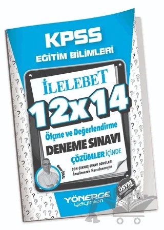 KPSS Eğitim Bilimleri Ölçme ve Değerlendirme 12x14 Deneme Çözümlü – Onur Ünal – Yönerge Yayınları kitap kapağı