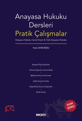 Anayasa Hukuku Dersleri Pratik Çalışmalar – Yasin Aydoğdu – Seçkin Yayıncılık kitap kapağı