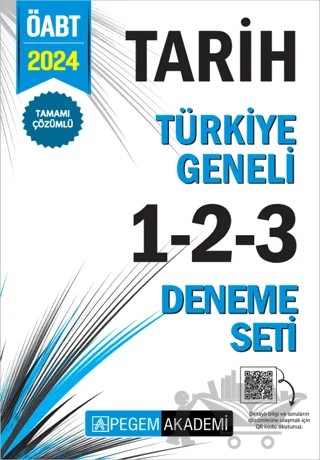 2024 KPSS ÖABT Tarih Tamamı Çözümlü Türkiye Geneli 1-2-3 (3'lü Deneme Seti) – Kolektif – Pegem Akademi Yayıncılık kitap kapağı
