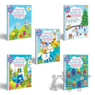 Düşün, Hayal Et ve Tasarla 5'li Etkinlik Seti – Kolektif – Dikkat Atölyesi Yayınları kitap kapağı