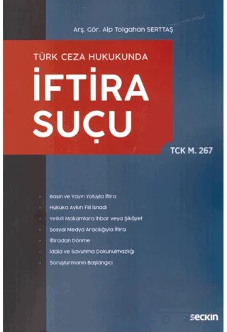 İftira Suçu – Alp Tolgahan Serttaş – Seçkin Yayıncılık kitap kapağı