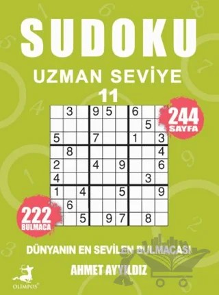 Sudoku Uzmanı Seviye 11 – Ahmet Ayyıldız – Olimpos Yayınları kitap kapağı