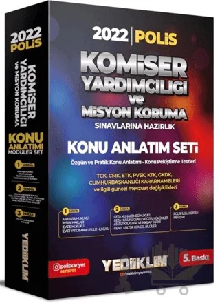 2022 Komiser Yardımcılığı ve Misyon Koruma Sınavlarına Hazırlık Konu Anlatımlı Modüler Set – Kolektif – Yediiklim Yayınları kitap kapağı
