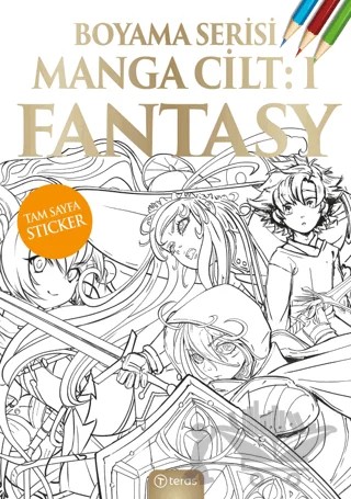 Manga Boyama Cilt I: Fantasy – Kolektif – Teras Kitap kitap kapağı