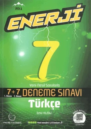 7. Sınıf Türkçe Enerji 7 + 7 Deneme – Bekir Yılmaz – Palme Yayınları kitap kapağı