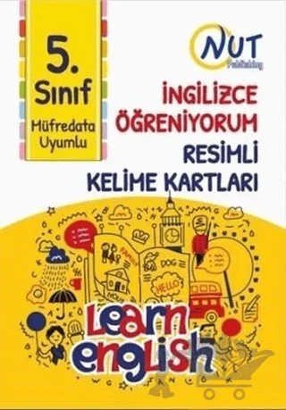 5. Sınıf İngilizce Öğreniyorum Resimli Kelime Kartları – Kolektif – Nut Publishing kitap kapağı