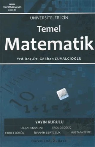 Üniversiteler İçin Temel Matematik – Gökhan Çuvalcıoğlu – Murathan Yayınevi kitap kapağı