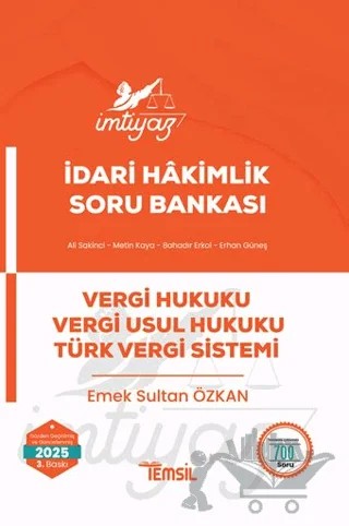 İmtiyaz İdari Hakimlik Vergi Hukuku Vergi Usul Hukuku Türk Vergi Sistemi Soru Bankası – Emek Sultan Özkan – Temsil Kitap kitap kapağı