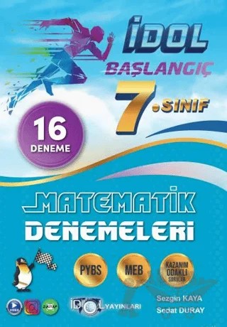 7. Sınıf Başlangıç Matematik 16 Deneme – Sezgin Kaya, Sedat Duray – İdol Yayınları kitap kapağı