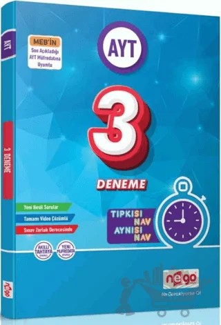 Yks Ayt Tüm Dersler 3 Deneme – Kolektif – Nego Yayınları kitap kapağı
