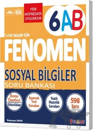 6. Sınıf Fenomen Sosyal Bilgiler Soru Bankası A-B – Kolektif – Fenomen Yayınları kitap kapağı