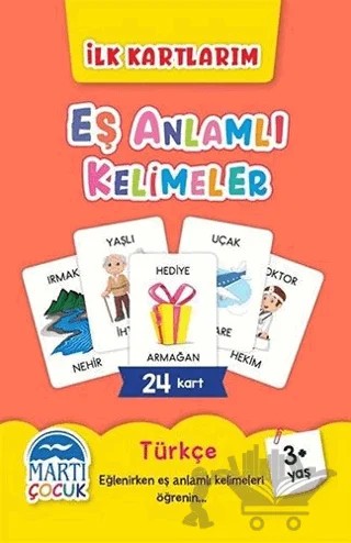 Eş Anlamlı Kelimeler - İlk Kartlarım – Kolektif – Martı Çocuk Yayınları kitap kapağı