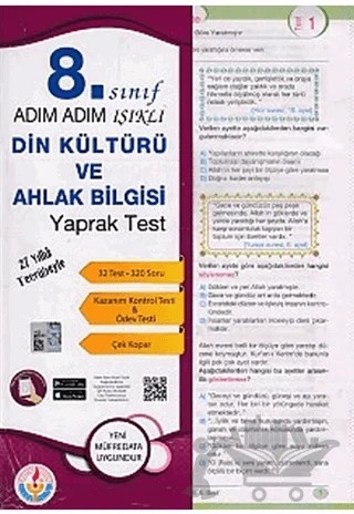 Adım Adım 8. Sınıf Din Kültürü ve Ahlak Bilgisi Yaprak Test – Kolektif – Bilal Işıklı Yayınları kitap kapağı