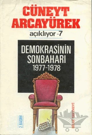 Demokrasinin Sonbaharı 1977-1978 – Cüneyt Arcayürek – Bilgi Yayınevi kitap kapağı