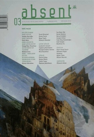 Absent/ Üç Aylık Kültür ve Sanat Dergisi Sayı:3 /İlkbahar 2016 – Vedat Akdamar – Artshop Yayıncılık kitap kapağı