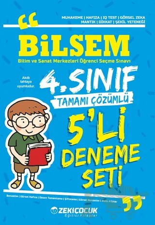 4. Sınıf Bilsem Tamamı Çözümlü 5'li Deneme Seti – Kolektif – Zekiçocuk Eğitici Kitaplar kitap kapağı
