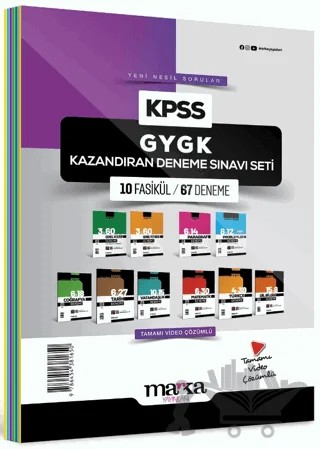 2025 KPSS GYGK Kazandıran Deneme Sınavı Seti 10 Fasikül 67 Deneme – Kolektif – Marka Yayınları kitap kapağı