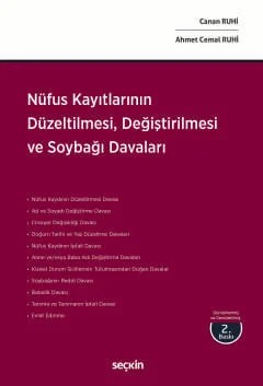 Nüfus Kayıtlarının Düzeltilmesi, Değiştirilmesi ve Soybağı Davaları – Canan Ruhi, Ahmet Cemal Ruhi – Seçkin Yayıncılık kitap kapağı