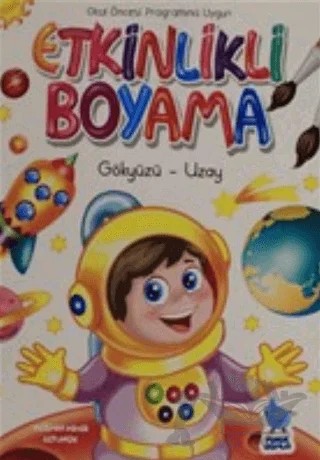 Etkinlikli Boyama - Gökyüzü - Uzay – Yasemin Mimir Altunok – Damla Yayınevi kitap kapağı