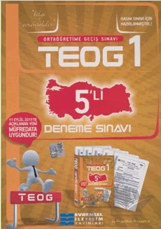 8. Sınıf TEOG 1 5'li Deneme Sınavı – Kolektif – Evrensel İletişim Yayınları kitap kapağı