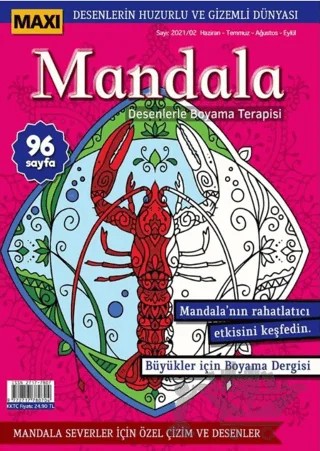 Maxi Mandala Desenlerle Boyama Terapisi 4 – Kolektif – Maxi Yayıncılık kitap kapağı