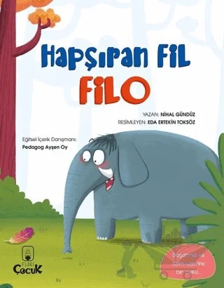 Hapşıran Fil Filo – Nihal Gündüz – Floki Çocuk kitap kapağı