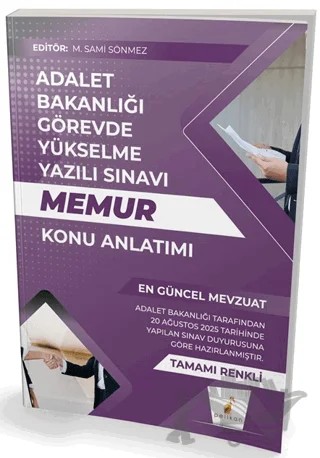 GYS Adalet Bakanlığı Görevde Yükselme Yazılı Sınavı Memur Konu Anlatımı – M. Sami Sönmez – Pelikan Tıp Teknik Yayıncılık kitap kapağı