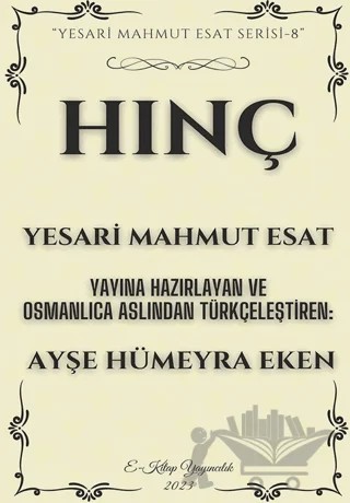 Hınç – Yesari Mahmut Esat – E-Kitap Yayıncılık kitap kapağı