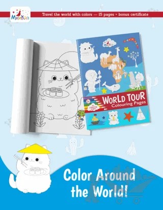 World Tour Colouring Book! – Kolektif – MuseKids kitap kapağı