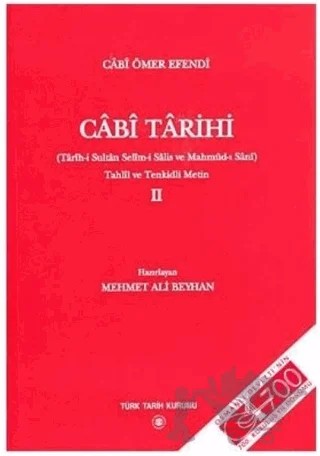 Cabi Tarihi 2 – Mehmet Ali Beyhan – Türk Tarih Kurumu Yayınları kitap kapağı