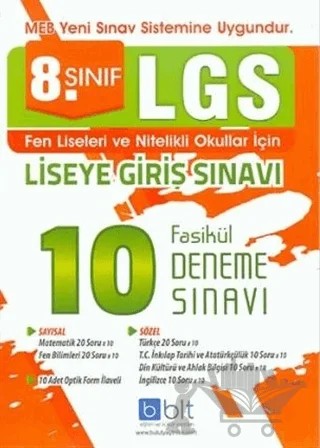 8. Sınıf LGS 10 Fasikül Deneme Sınavı – Kolektif – Bulut Eğitim ve Kültür Yayınları kitap kapağı