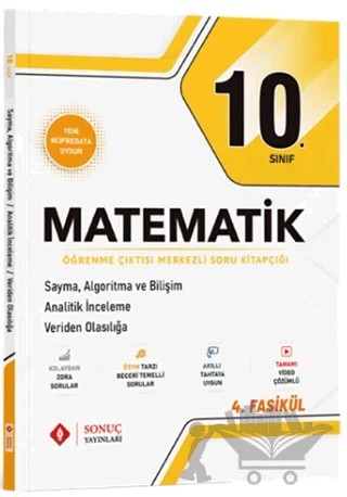 10. Sınıf Matematik Sayma Algoritma ve Bilişim Analitik İnceleme Veriden Olasılığa – Kolektif – Sonuç Yayınları kitap kapağı
