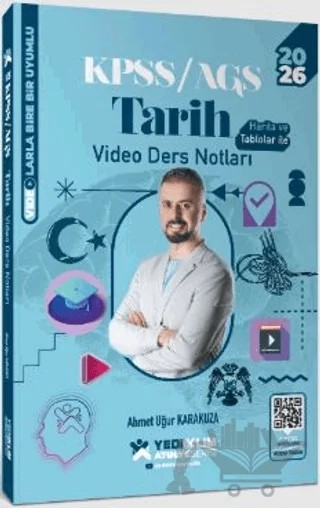 2026 KPSS Genel Kültür Atölye Tarih Video Ders Notları – Ahmet Uğur Karakuza – Yediiklim Yayınları kitap kapağı